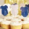 Navy & Pink Baby Onesie Cupcake Toppers – Gender Reveal & Baby Shower Party Decor – Set of 12 Cute Picks